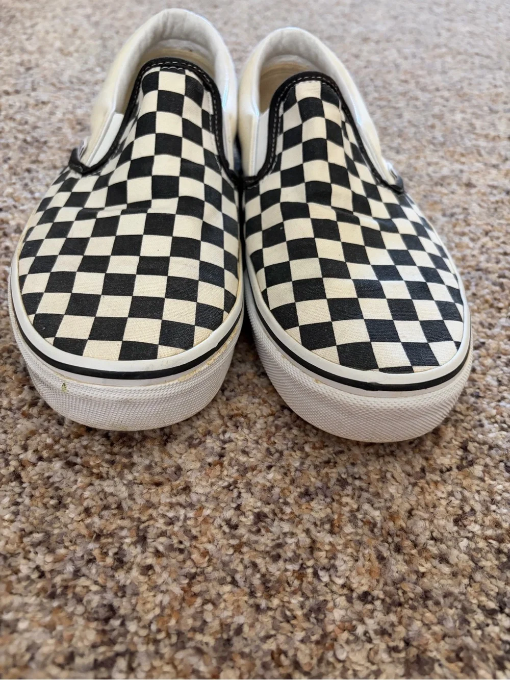 Vans Kids Checkerboard Slip-On Sneakers - Black & White